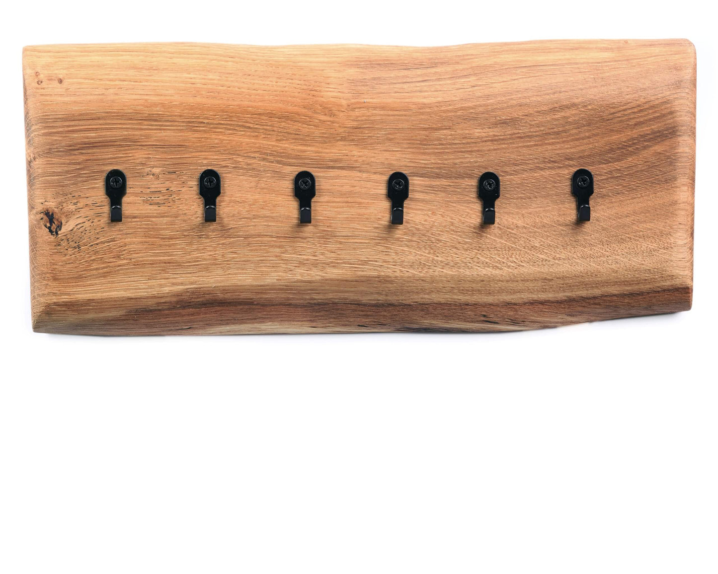 Schlüsselbrett mit Baumkante aus massivem Eichenholz in Handarbeit