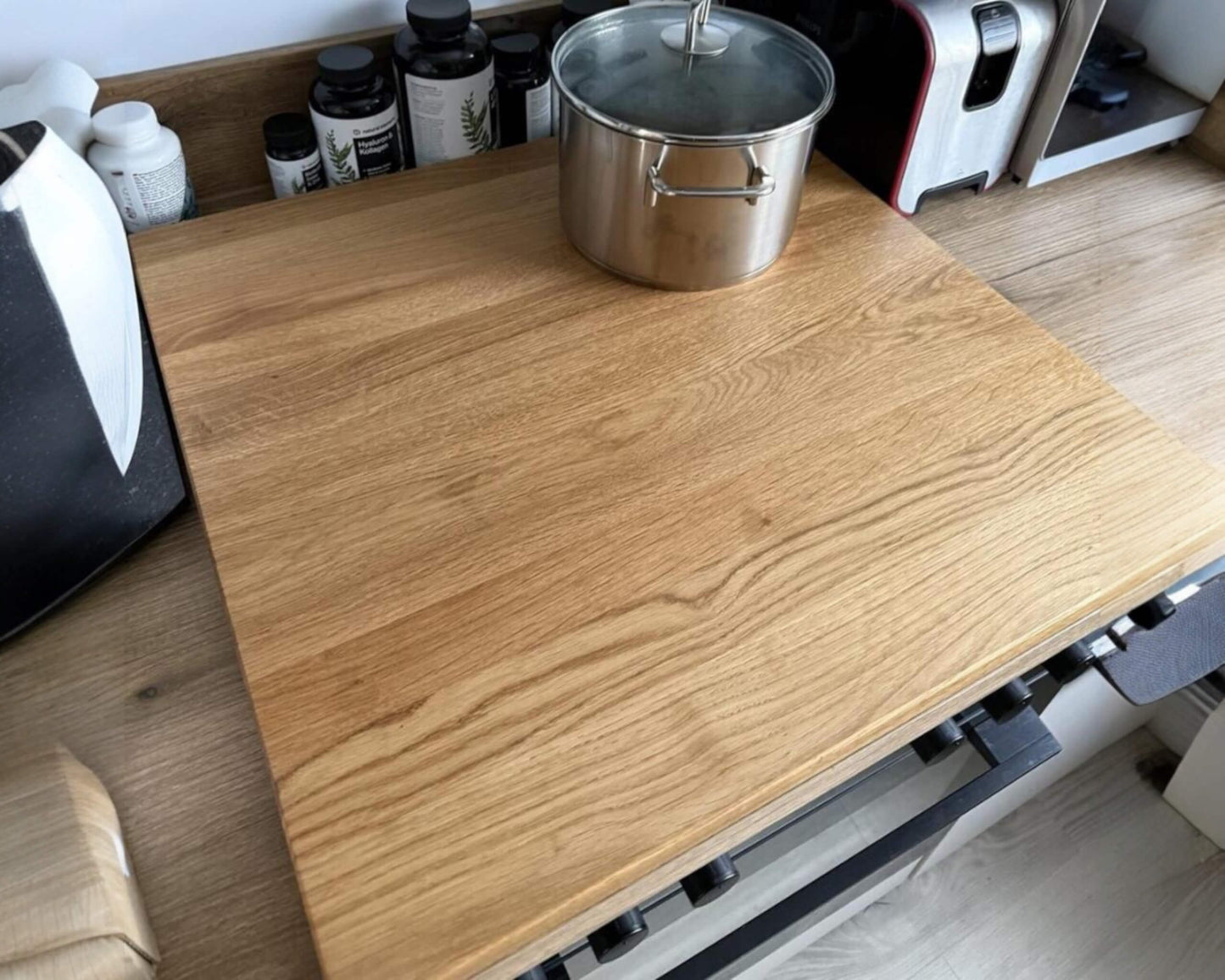 Eichenholz Kochfeldabdeckung / Ceranfeldabdeckung