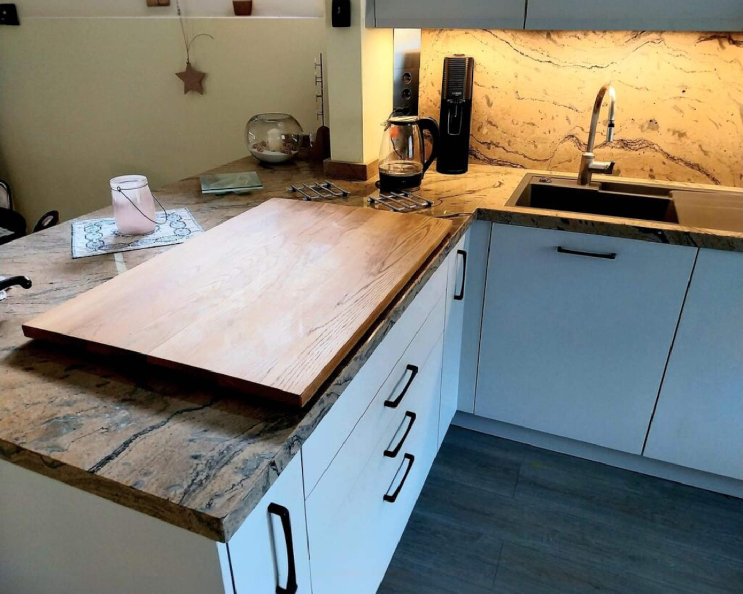 Eichenholz Kochfeldabdeckung / Ceranfeldabdeckung