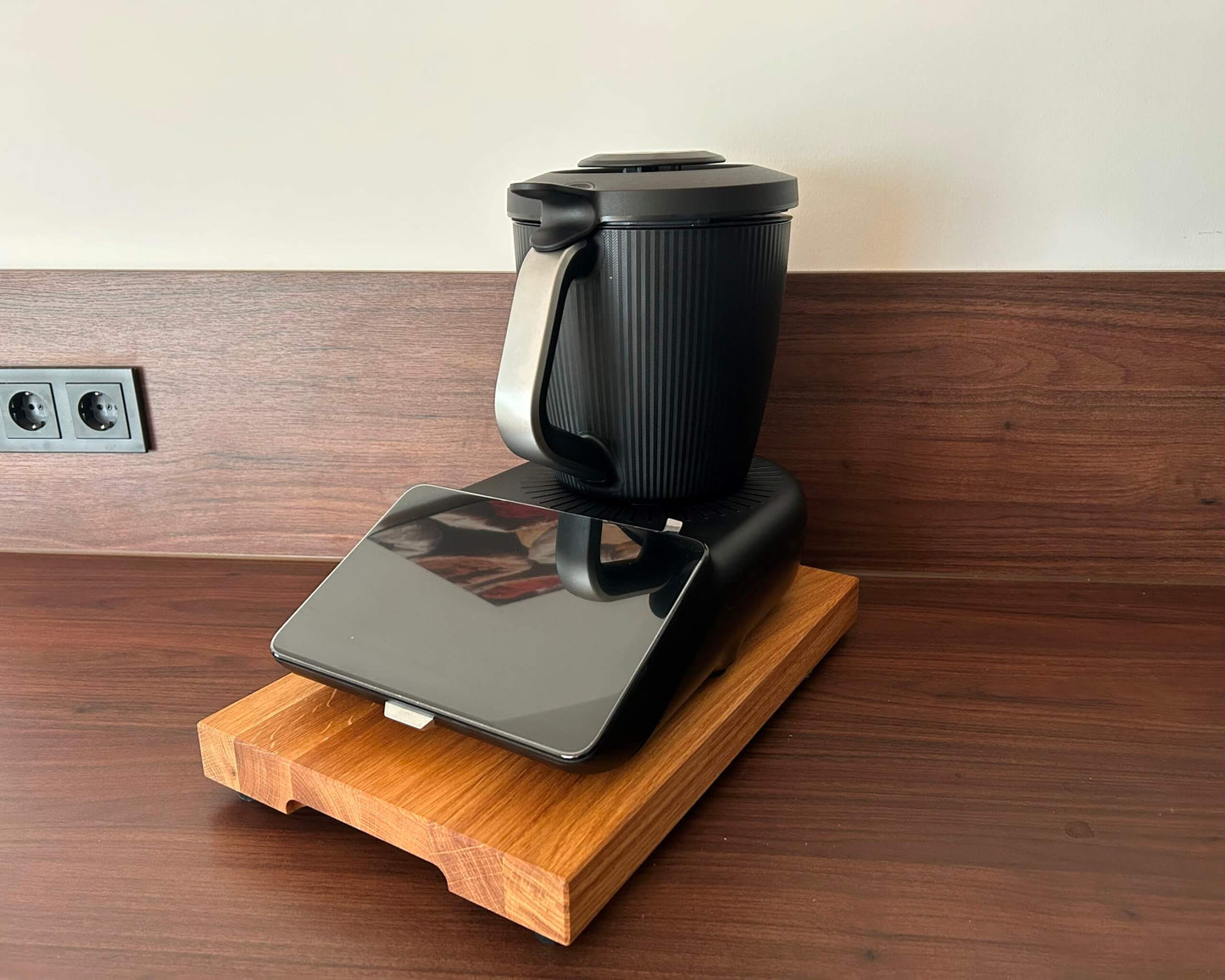 Gleitbrett für den Thermomix TM7 Rollbrett aus Eiche
