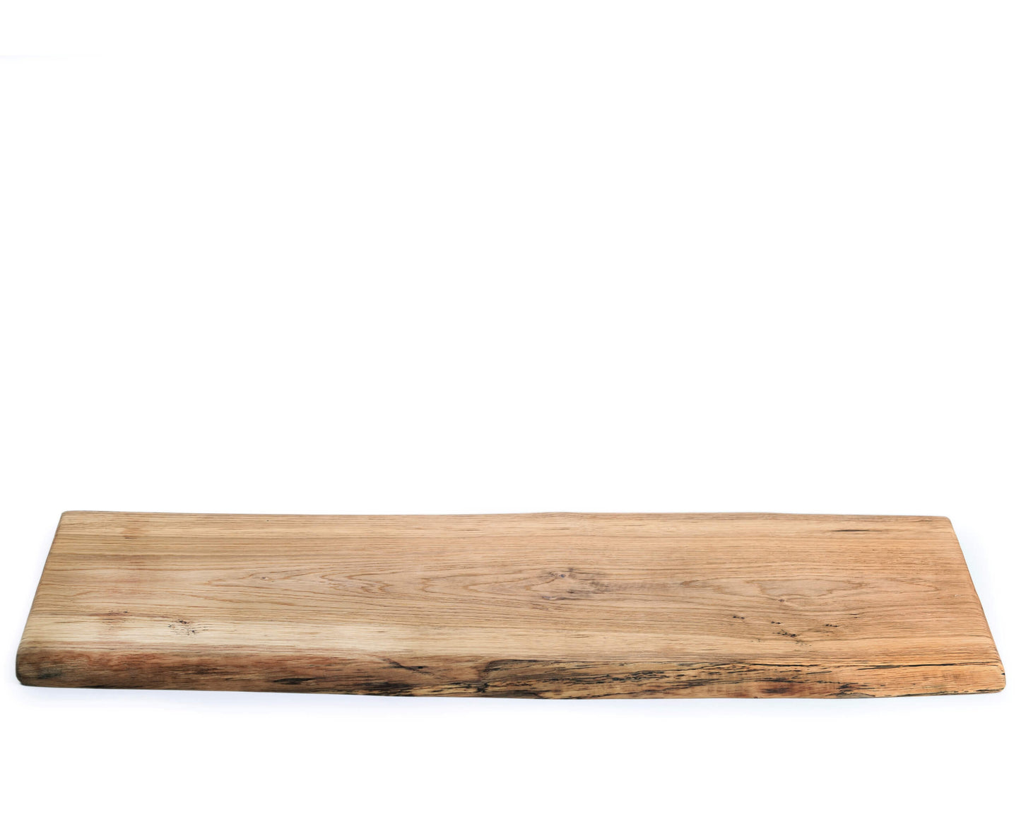 Rustikales Eichenholz Schneidebrett/Servierbrett mit Baumkante in Handarbeit