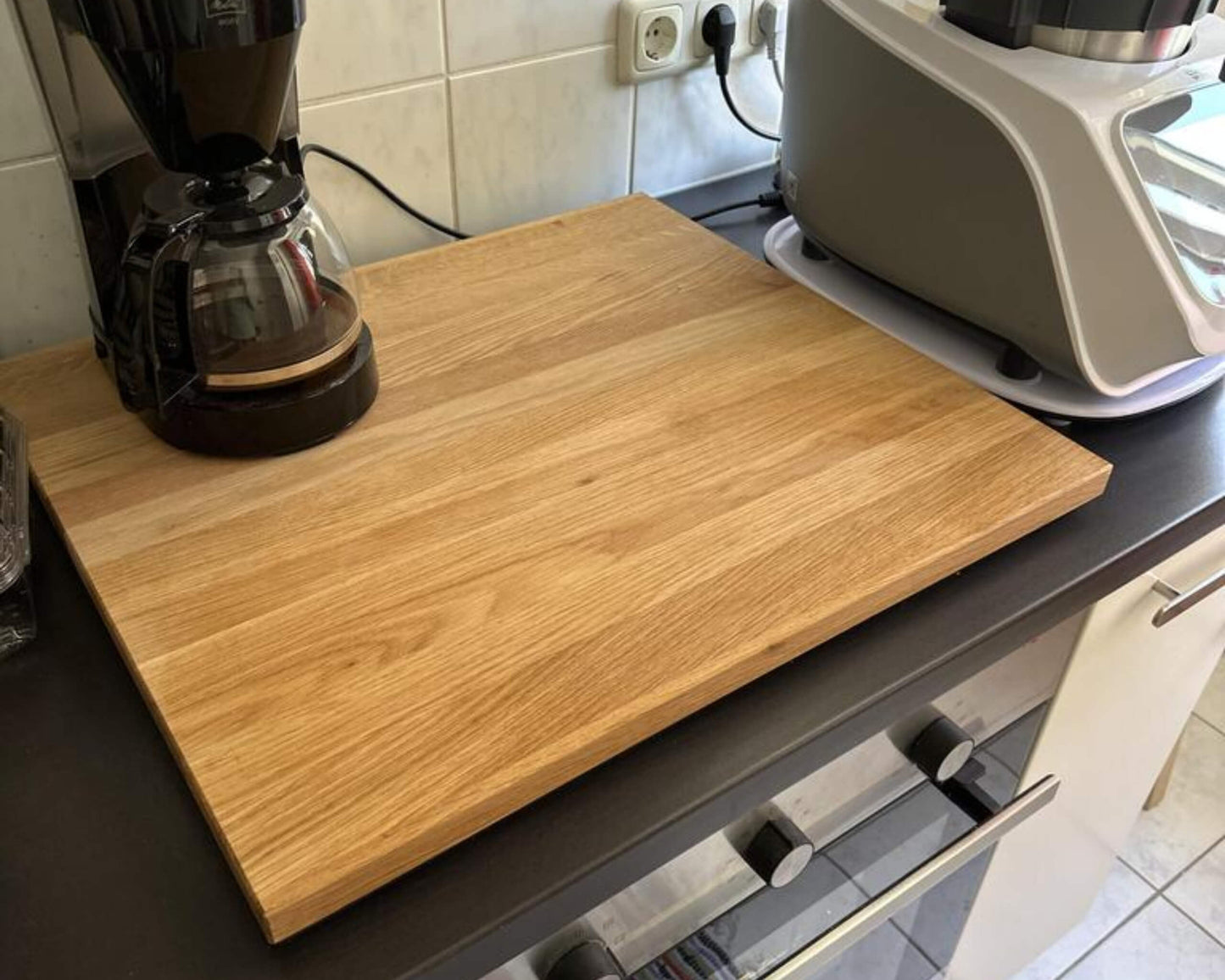 Eichenholz Kochfeldabdeckung / Ceranfeldabdeckung