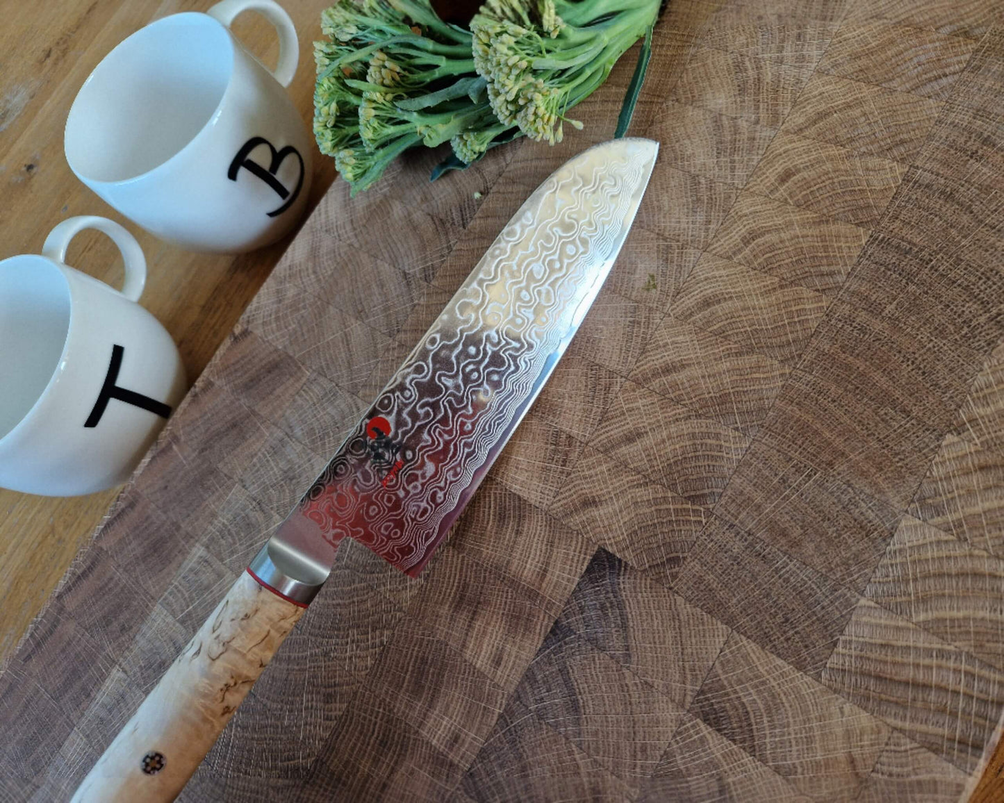Eichenholz Stirnholz Schneidebrett in Handarbeit